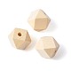 Kissitty木製ビーズ  ポリゴン  ナバホホワイト  20x18~20x18~20mm  穴：3.5mm  50個/袋 WOOD-KS0001-02-2