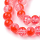 Transparent Crackle Baking Painted Glass Beads Strands DGLA-T003-01C-12-3