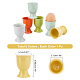Olycraft 6 шт. 6 цвета керамические чашки для яиц Baker Ross AJEW-OC0002-80-2