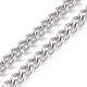 男性女性のための304つのステンレス鋼の縁石のチェーンのネックレス  ステンレス鋼色  24.02インチ（61cm） NJEW-JN03846-03-4