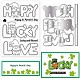 Globleland Happy St.Patrick's Day Thème Tampons transparents et découpes Gnome Tampons en silicone Cartes et Matrice de découpe de découpe en métal pour la fabrication de cartes et le gaufrage DIY-GL0003-92-1