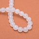 Brins de perles rondes en jade blanc naturel G-R345-8mm-06-3