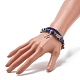 Natural Lapis Lazuli(Dyed) Chip Beads Multi-strand Bracelet BJEW-JB07052-02-3