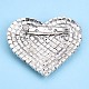 Crystal Rhinestone Heart Lapel Pin JEWB-T002-35S-2