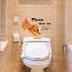 SUPERDANT Cartoon Dog Toilet Stickers Please Close the Lid Funny Decals Please Flush Waterproof Vinyl Wall Art Sign Decor Toilet Seat Quote Murals for Toilet WC Restroom Door Seat Bathroom Decoration DIY-WH0228-422-4