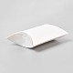 クラフト紙の結婚式の好きなギフトボックス  枕  ホワイト  6.4x9x2.5cm CON-WH0033-A-03-3