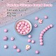 100Pcs Silicone Beads Round Rubber Bead 15MM Loose Spacer Beads for DIY Supplies Jewelry Keychain Making JX461A-3