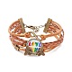 Braccialetto orgoglio arcobaleno BJEW-F426-01I-1