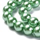Umweltfreundliche runde Perlenstränge aus gefärbtem Glasperlen HY-A002-12mm-RB008N-3