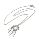 201 Stainless Steel Pendnat Necklace with Cable Chains NJEW-E102-01P-03-2