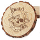 Hojas redondas de madera tallada AJEW-WH0362-003-5