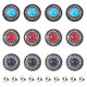 GORGECRAFT 21 Sets Red Turquoise Metal Buckle 20mm Synthetic Turquoise Screw Back Buttons Concho Cat Eye Buttons Replacement Vintage Alloy Buckle for DIY Leather Craft Fabrics Sewing Decorati FIND-GF0005-34-1