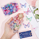 SUNNYCLUE 1 Box 180Pcs 9 Style Organza Butterfly Fabric Butterfly Decorations Small Organza Butterflies Spring Artificial Butterfly Wings Charm for Jewelry Making Embellishments Hair Clip DIY Crafts FIND-SC0004-16-3