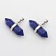 Natural Lapis Lazuli Double Terminated Pointed Pendants G-F177-14-1