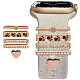 5pcs 5 Stil Rechteck Legierung Uhrenarmband Charms Set mit Kristall Strass PW-WG74689-07-1