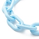 Undurchsichtige Kabelketten-Armbänder aus Acryl HJEW-JM00665-13-3
