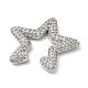 Crystal Rhinestone Star Cuff Earrings EJEW-D059-06P-02-3