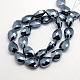 Electroplate Crystal Glass Teardrop Beads Strands EGLA-F066C-01-2