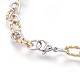 304 Stainless Steel Figaro Chain Bracelets BJEW-P237-24GP-2