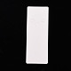 紙キーホルダーディスプレイカード  ワードファッションジュエリーと長方形  ホワイト  12.8x4.8x0.03cm  穴：7mm CDIS-G004-01-4