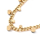 Rhinestone Charms Necklace with Curb Chains NJEW-P229-19G-03-3