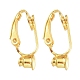 Brass Clip-on Earring Converters Findings KK-Q115-G-1