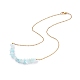 Ensemble de bijoux en perles d'aigue-marine naturelle SJEW-JS01230-07-4