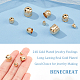 BENECREAT 32Pcs 4 Style Real 24k Gold Plated Leather Cord Ends KK-BC0009-80-3