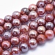 Electroplate Natural Fire Crackle Agate Beads Strands G-K256-48-10mm-1