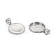 925 Sterling Silver Pendant Cabochon Settings STER-I017-017P-4