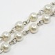 Handmade Glass Pearl Beaded Chains for Necklaces/Bracelets Making AJEW-PH00633-02-1