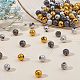 Sunnyclue 90 pièces 3 couleurs brins de perles de roche de lave naturelle électrolytiques G-SC0001-67-4