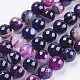 Chapelets de perles en agate à rayures naturelles/agates à bandes G-P364-02-10mm-1