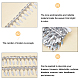 Ahadermaker perles paillettes polyester gland rubans SRIB-GA0001-02A-4