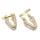Brass Micro Pave Clear Cubic Zirconia D-Ring Anchor Shackle Clasps ZIRC-S066-048-NF-3