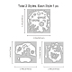 炭素鋼カッティングダイステンシル  DIYスクラップブッキング/フォトアルバム用  装飾的なエンボス印刷紙のカード  マットプラチナカラー  蝶と犬と猫と単語の模様  混合模様  7.4~8.3x6.7~8.1x0.08cm  3個/セット DIY-WH0263-0214-2