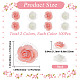 Craspire 200 piezas 2 colores 3d espuma rosa accesorios de adorno DIY-CP0008-67-2