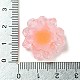 光る透明樹脂デコデンカボション  暗闇で光る蓮の花  ジュエリー作りのための  ピンク  22.5~23x9.5mm CRES-F032-B03-4