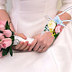 CRASPIRE 2Pcs 2 Style Silk Cloth & Plastic Imitation Flower Wrist Corsage & Corsage Boutonniere AJEW-CP0007-26B-6