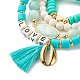 Love Beads Stretch Bracelets Set BJEW-JB07213-04-8