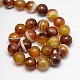 Natural Striped Agate/Banded Agate Beads Strands G-G581-14mm-06-2