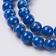 Chapelets de perles de coquillage de mer et turquoise synthétique G-G758-06-8mm-3