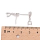Accessoires pour boucles d'oreilles en argent sterling rhodié 925 STER-F048-27P-4