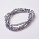 Electroplate Glass Beads Strands EGLA-F124-PL-B03-2