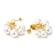 Boucles d'oreilles rondes en perles d'imitation en plastique EJEW-Q766-09G-2