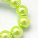 Baking Painted Pearlized Glass Pearl Round Bead Strands HY-Q003-10mm-66-3