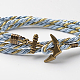 Bracelets enveloppés de deux boucles en cordon de polyester BJEW-M193-14-2