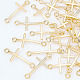 CHGCRAFT 60Pcs Sideways Cross Link Connector Charms Cross Link Charms Alloy Connector Charms for DIY Bracelet Necklace Jewelry Craft Making FIND-CA0005-56-5