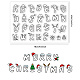 CRASPIRE Initials Silicone Clear Stamps Christmas Theme Clear Stamps A to Z Silicone Clear Stamps with Snowflake Gift Ball Pattern for Card Making Decoration and DIY Scrapbooking DIY-WH0167-56-1048-2