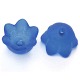 Коренастый синий прозрачный матовый цветок тюльпана акриловые бусинки X-PL543-10-1